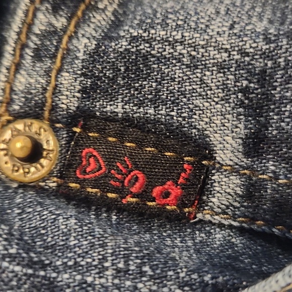 Mudd Dark Blue Lace-Up Women's Flare Jeans Size 9 - Picture 3 of 9